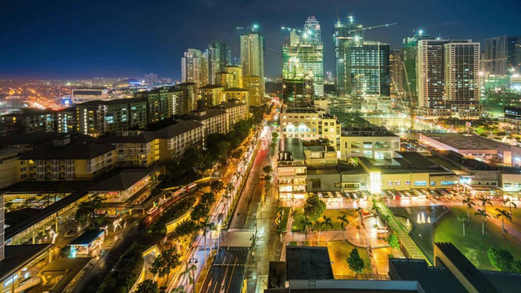 Image of BGC at night. Condos for rent available in Taguig, Metro Manila, Philippines.